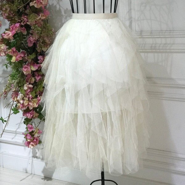 Saia de Tulle Princes Off White